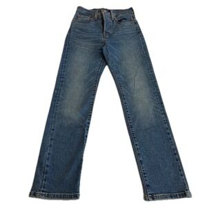 Levis Jeans Women 24 Blue Wedgie Straight Medium Wash High‎ Rise 34964-0218